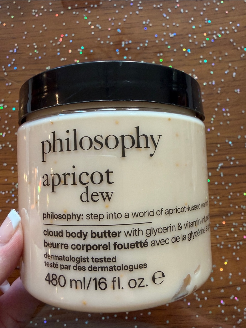 Philosophy Apricot Dew Cloud Body Butter - Cream and Black Lid